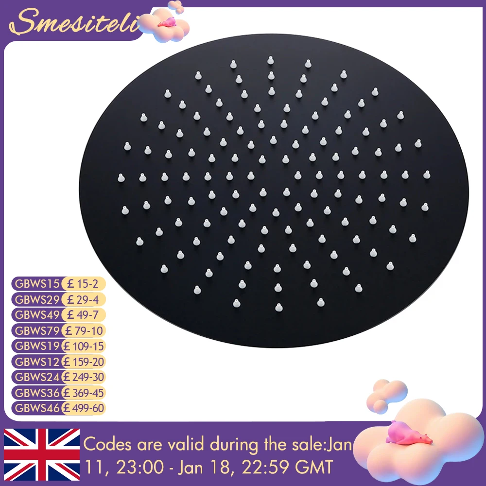 

Насадка для душа Only из нержавеющей стали, ультратонкая, серебристая, хромированная, золотистая, черная, 8/10/2 дюйма