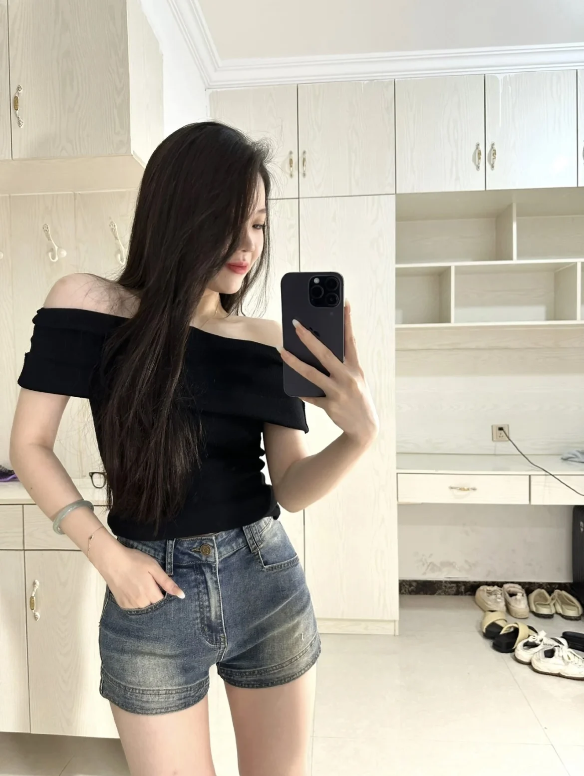 

American Style Young Girls' Sexy Denim Shorts Women's Summer New High Waist Slim Hips Hot Pants Ultra Short Trousers Short Jeans