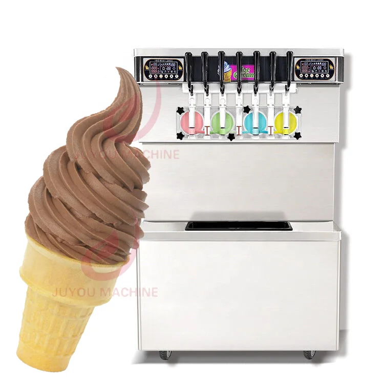 

Commercial CE ETL 3 5 7 Flavors Soft Serve Ice Cream Machine 60L Mixed Gelato Ice Cream Maker with Pre-Cooling for Restaurants