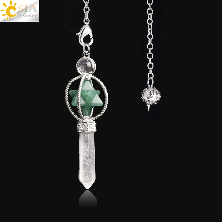 CSJA Esotericism Crystal Pendulum for Dowsing & Divination