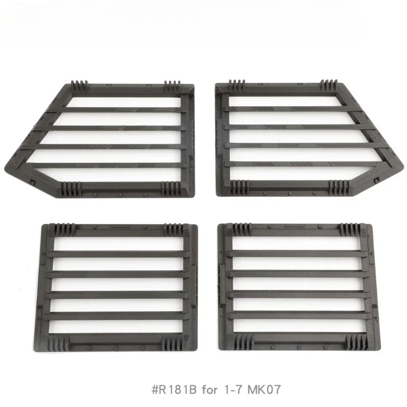 Griglia corazzata per finestra in plastica simulata per 1/7 RC Crawler Car Traxxas Relalo Crobol MK07 JK07 Accessori