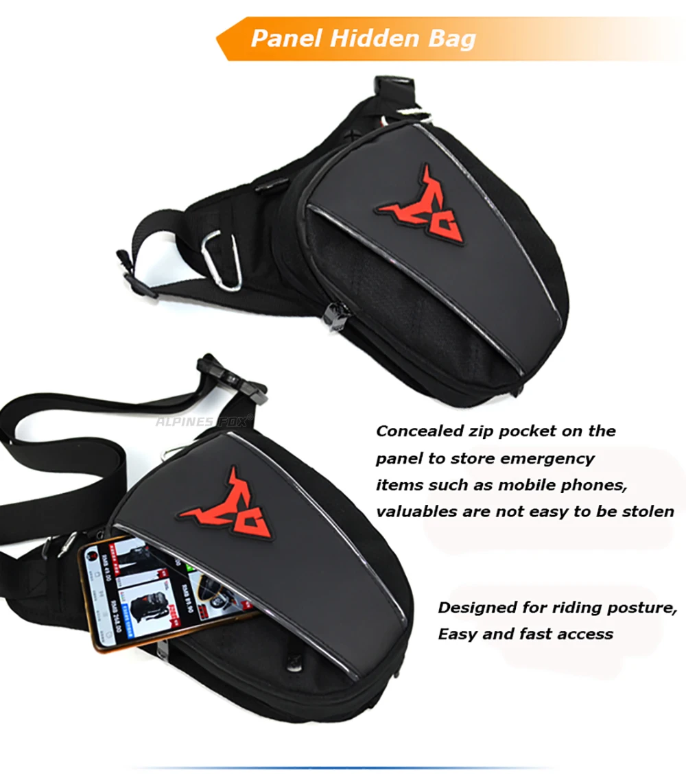 Moto zentrische wasserdichte Motorrad-Heck tasche Multifunktions-Rücksitz tasche Hochleistungs-Motorrad tasche Fahrer-Fallbein-Seiten tasche – Detail 24