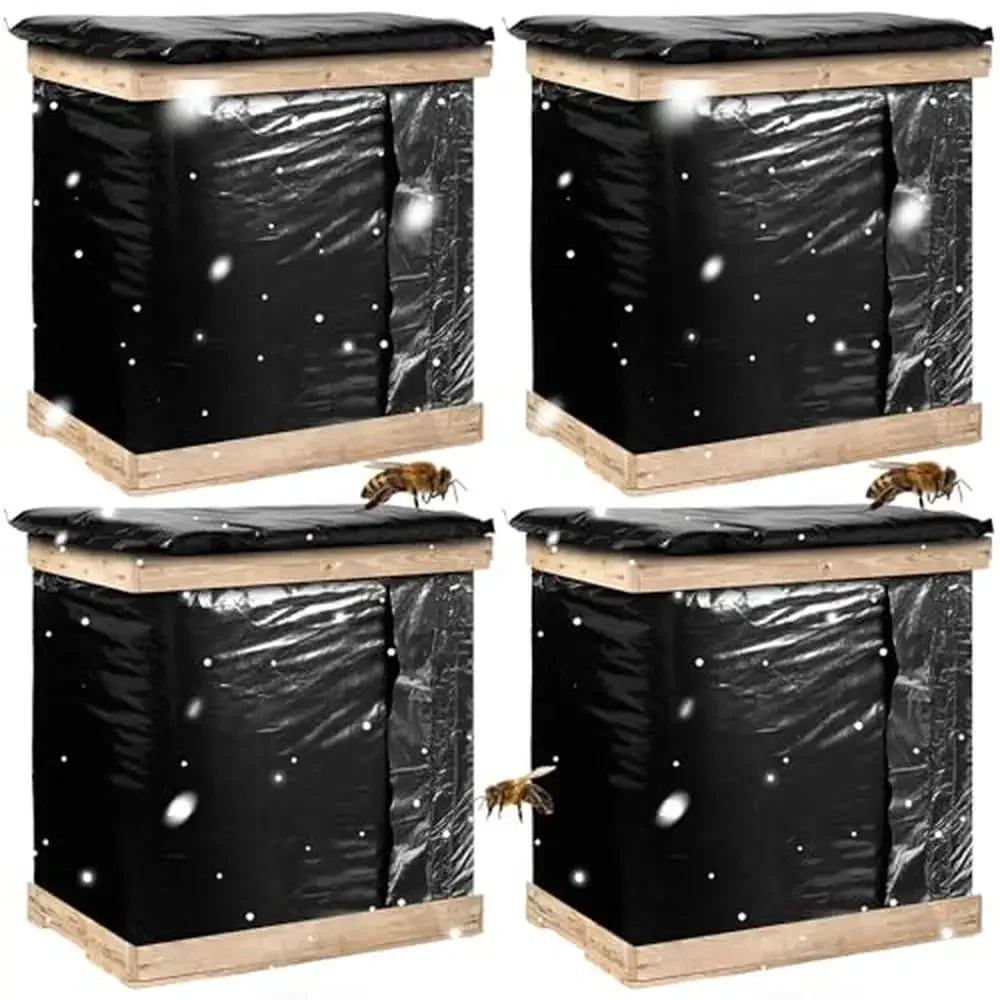 Beehive Winter Protection Cover Set Insulated Hive Wrap Coldproof Outdoor 8 Pack