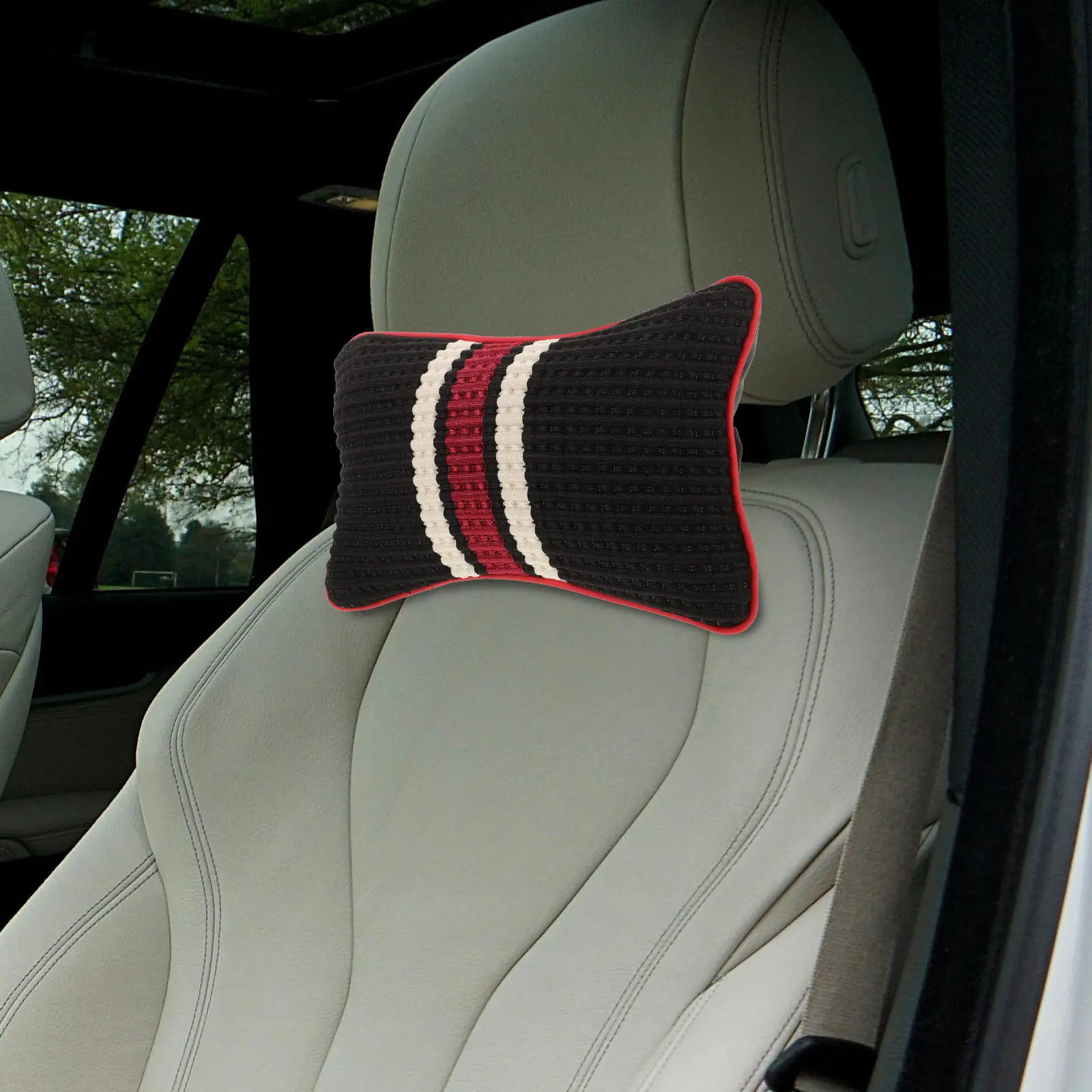 Breathable Car Neck Pillow Ergonomic Headrest Cushion for Driving Comfort Year Round Use Stylish Design Universal Fit Car Seat view 5