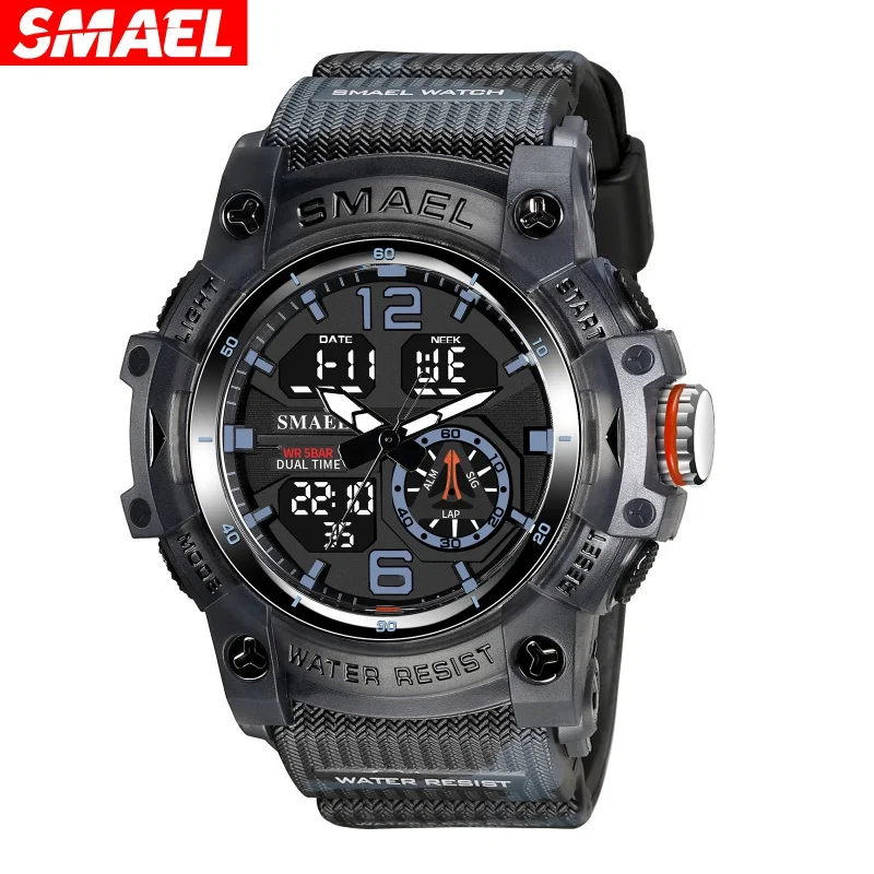 Smael Hot Sale 8007 Camouflage Electronic Watch Men's Sports Cool Multi-Function Electronic Watch