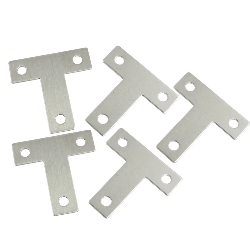 

AB35-25 Pcs Angle Plate Corner Brace Flat T Shape Repair Bracket 40Mm X 40Mm