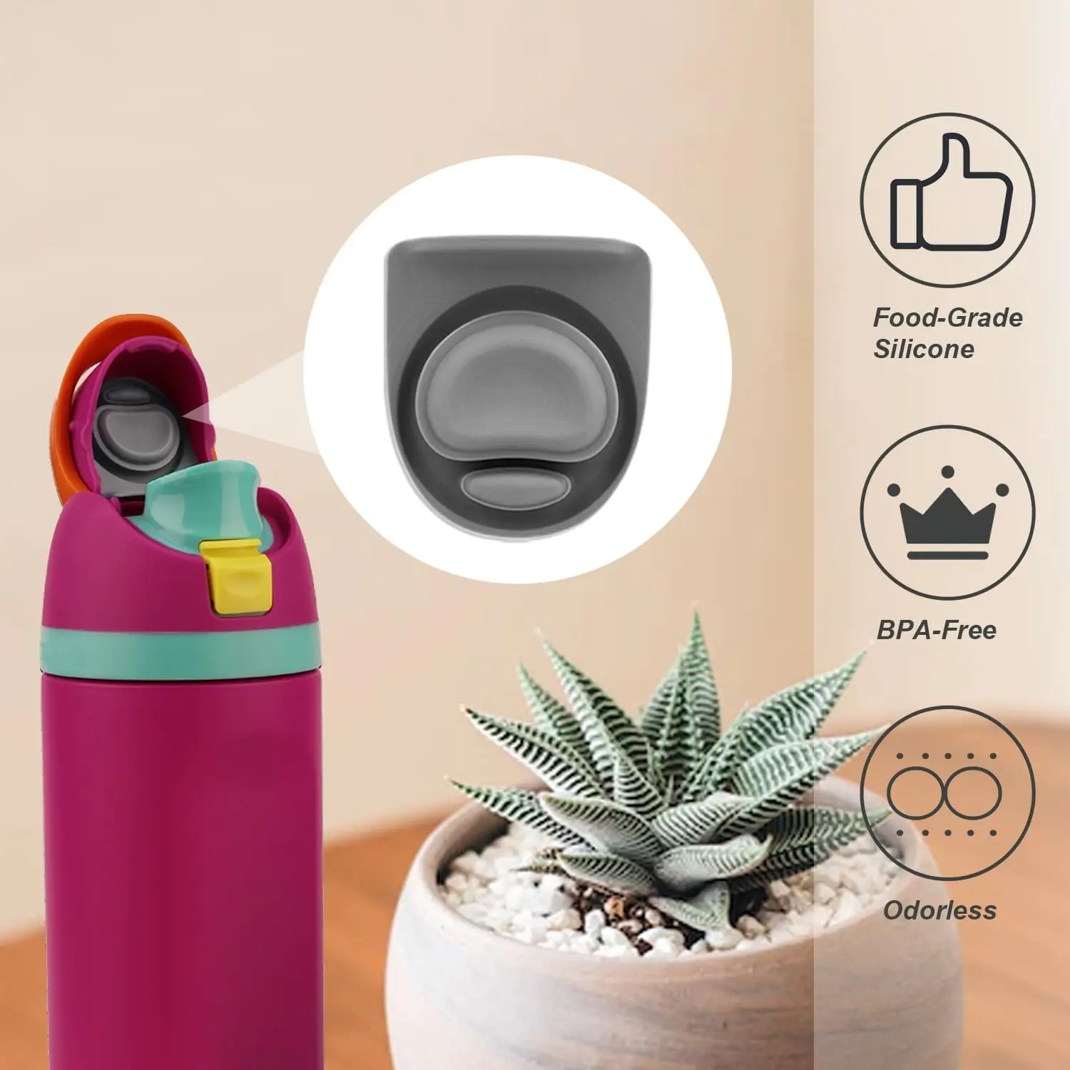 For Owala FreeSip water cup cap replacement, Owala series sealed leak proof bottle mouth silicone stopper accessories