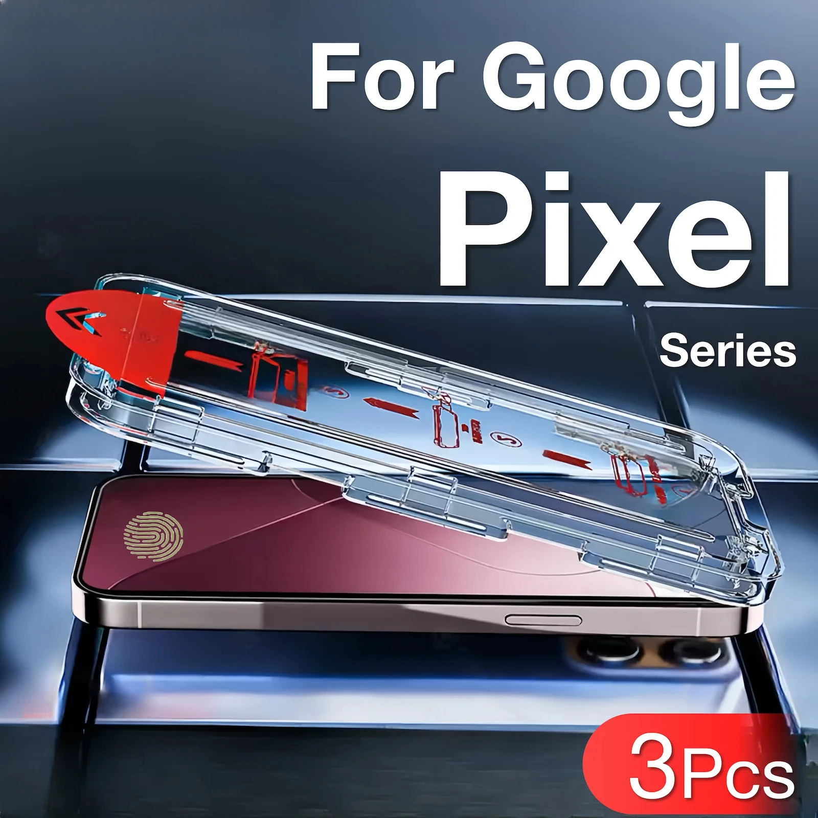 3-1 قطعة لجوجل بكسل 10 9 برو XL 8 A حامي الشاشة بصمة تشديد الزجاج لا فقاعات الغبار مجموعة سهلة 9H فيلم غطاء كامل #1
