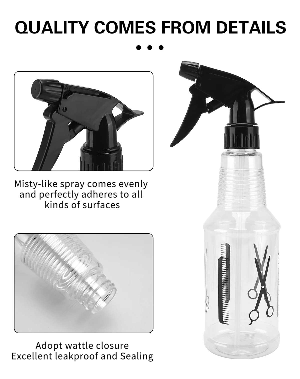 300ml Sprüh flasche Friseursalon Pulver Friseur Nachhaltig keit nachfüllbare Silikon behälter Barbershop Styling Tools Zubehör – Detail 7