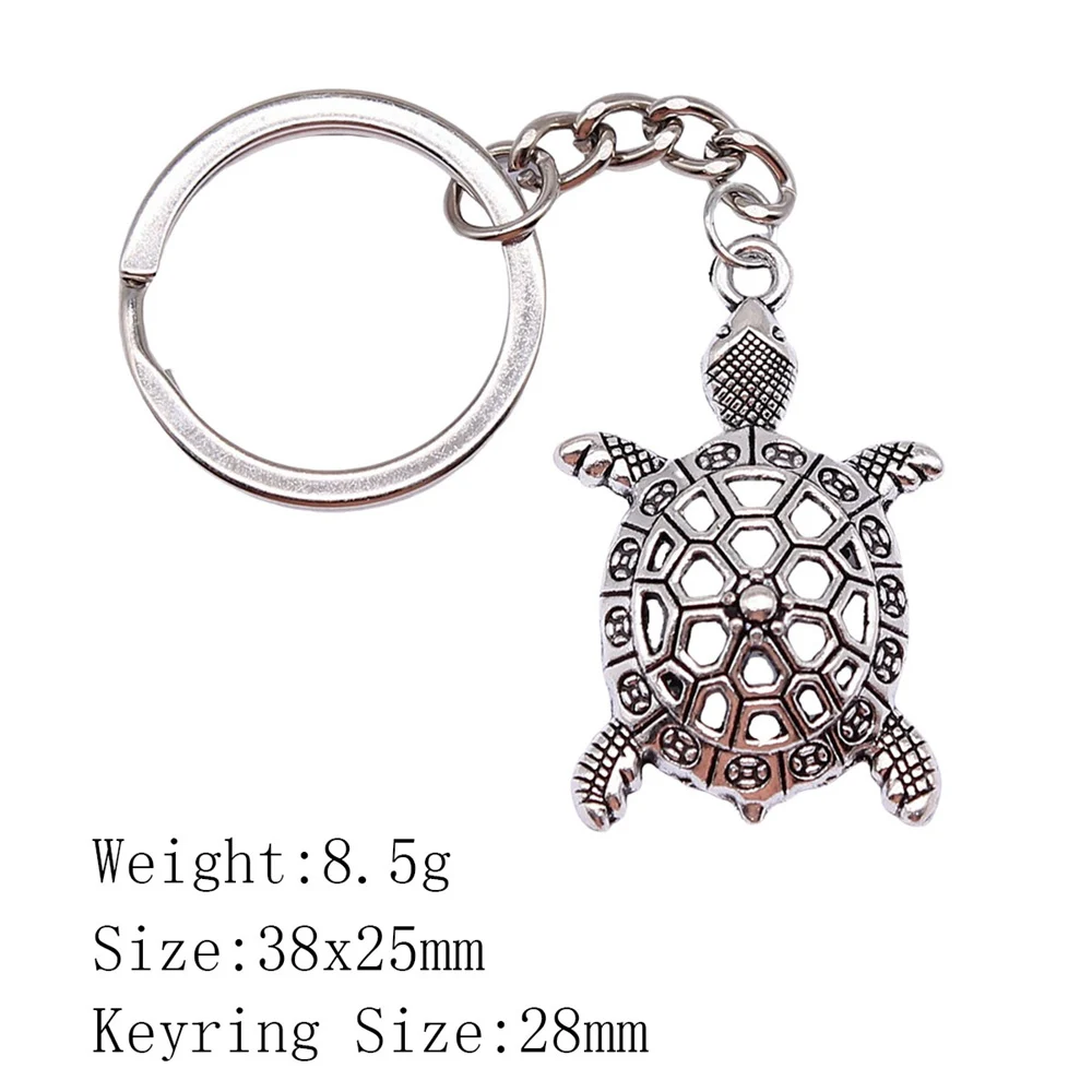 2025 Trend Keychains 28Mm Ring Starfish Shell Turtle Keychain For Phone Key Ring Accessories