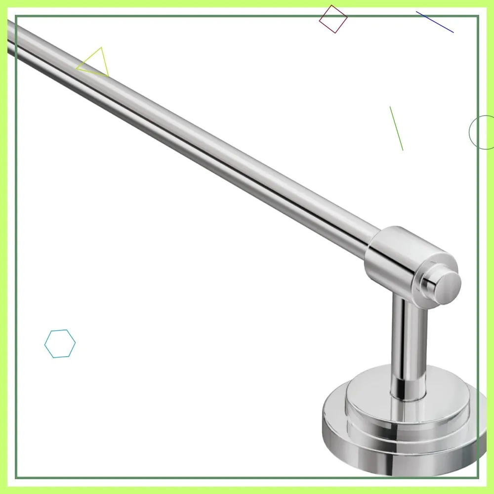 

24-дюймовый одинарный держатель для полотенец с хромированной отделкой, прочный и стильный аксессуар для ванной комнаты, простой в установке.