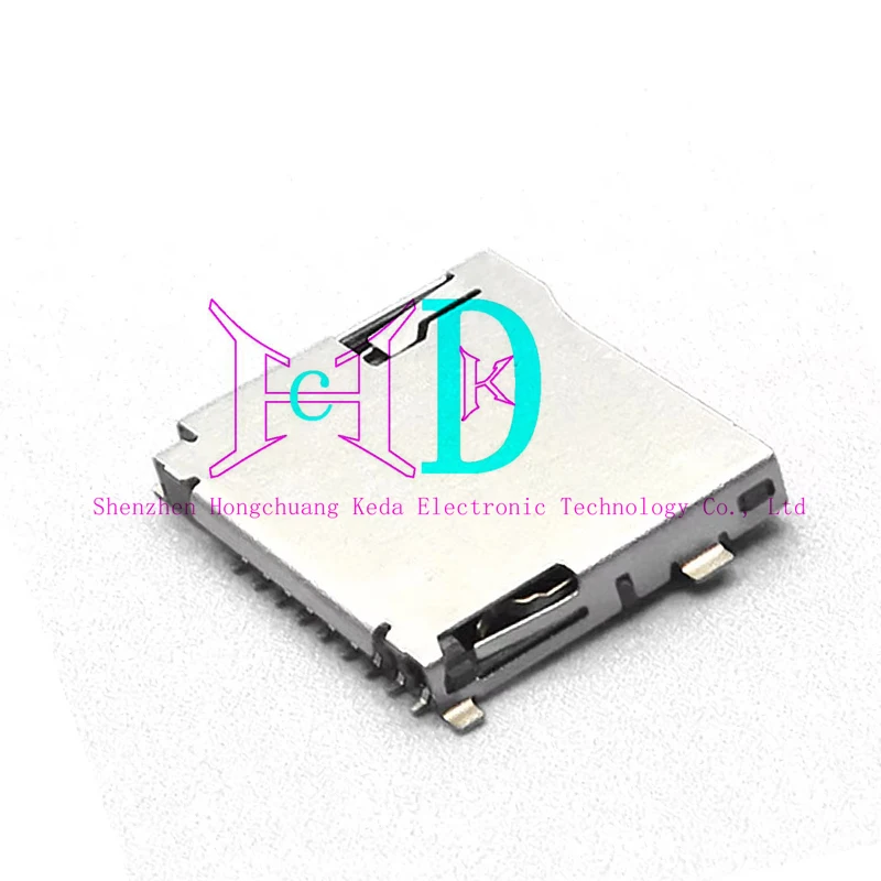 10PCS TF External Welding Type Self-Rlastic Clamp Seat MICRO PUSH 9P Memory Card Slot SD Small Card TF 15X15 Card Holder