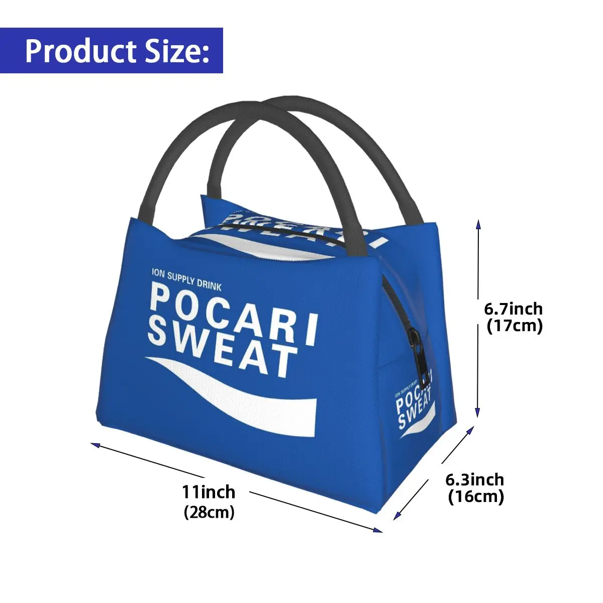 Just Some Pocari Sweat Merch Insulated Lunch Bag for Women Picnic Storage Food Boxes Portable Container Cooler Thermal Lunch Box