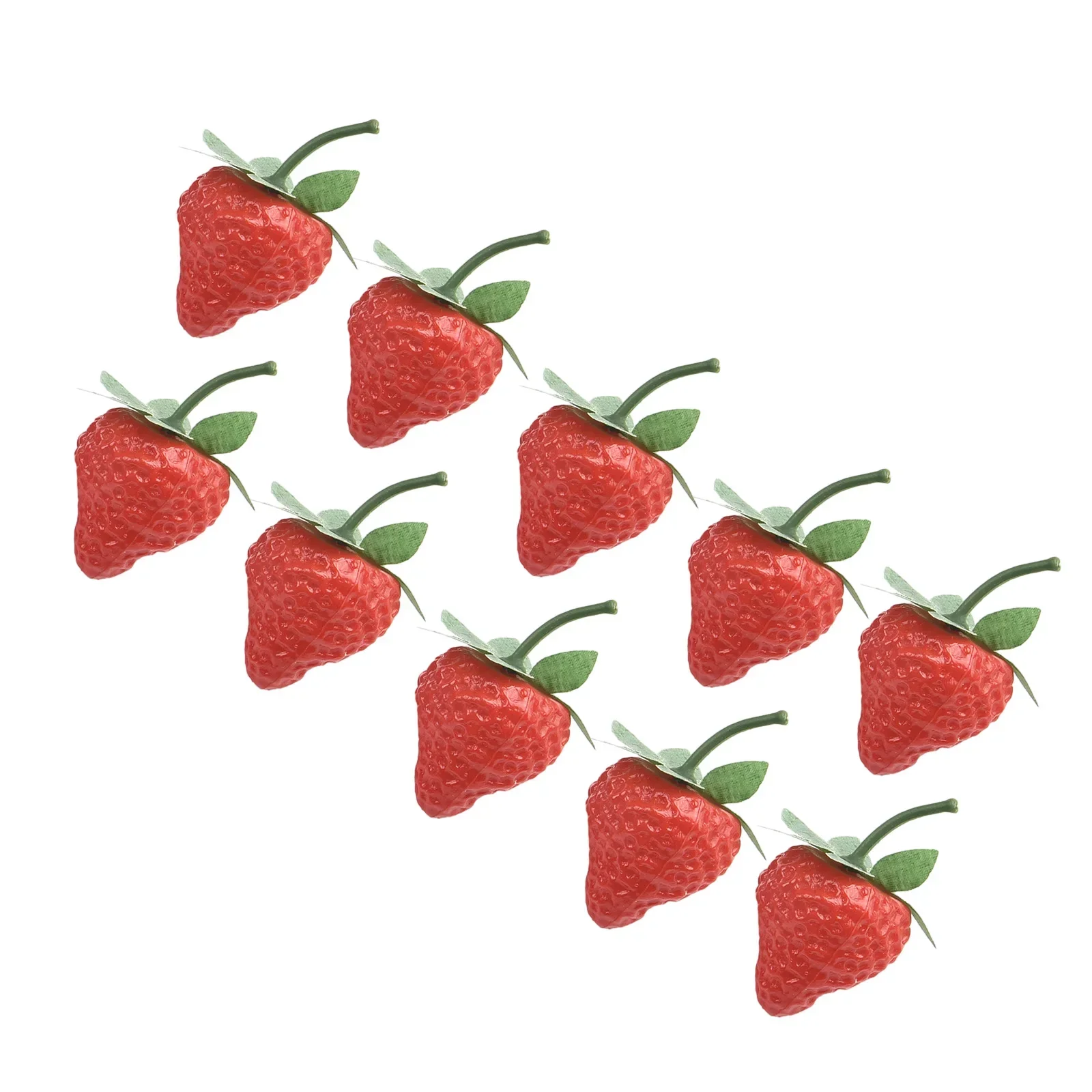 Table Decorations Artificial Strawberries， 20pcs 20x Decor Fake Fruit For Display Lifelike Plastic Restaurant S/l