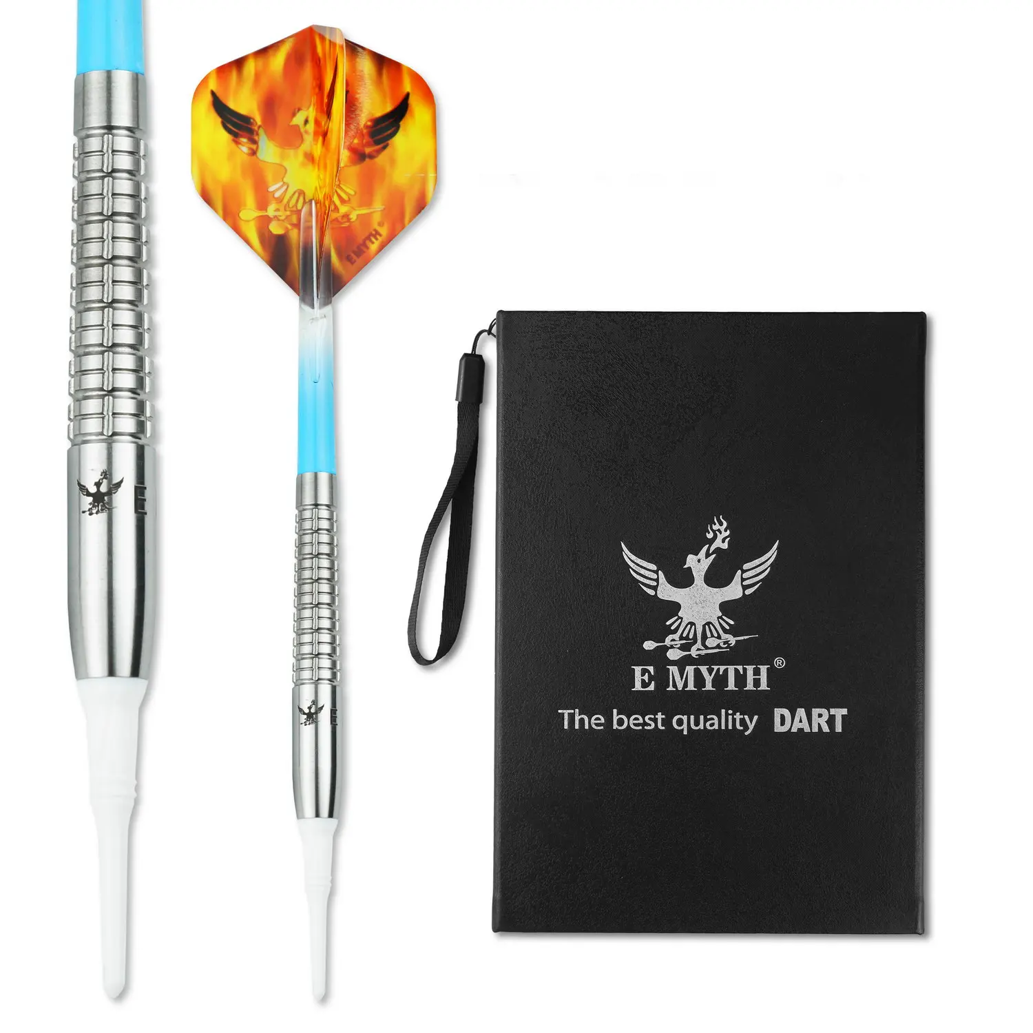 E MYTH Rise Moon Darts Soft Needle Training Darts Indoor Player Grade Soft Needle 90% Tungsten 18g Professional Darts