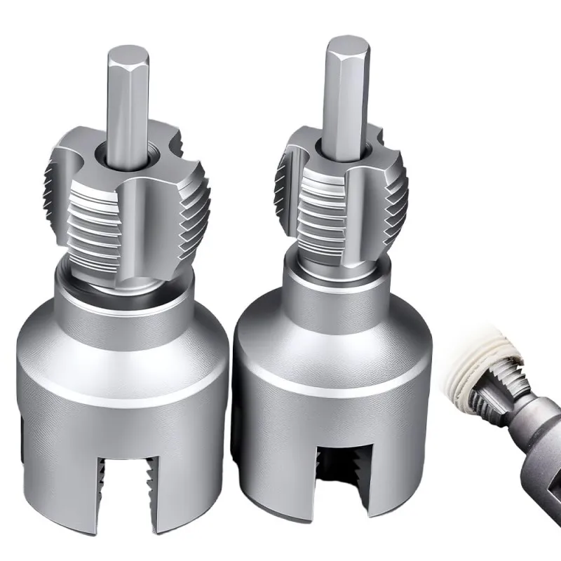 DN15 DN20 Pipe Threading Tool Hex Shank Die Internal External Threads 1/2&3/4 Water Pipes PPR PVC MPP Manganese Steel Detachable