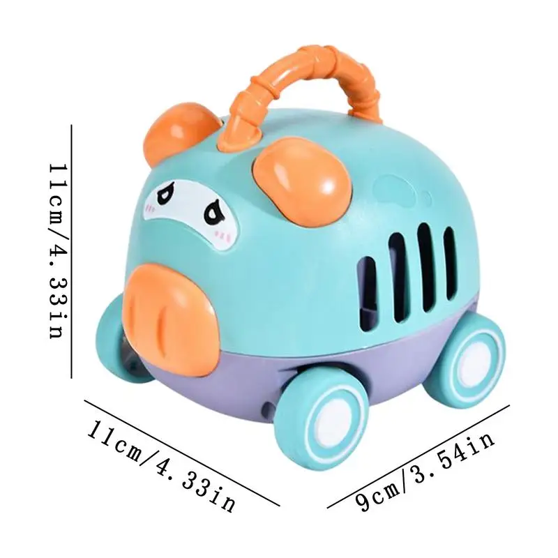 Empurrar carro brinquedo dos desenhos animados animal inércia veículo de corrida bonito animal pressionando veículo de fricção deslizante habilidades motoras finas brinquedo para meninos