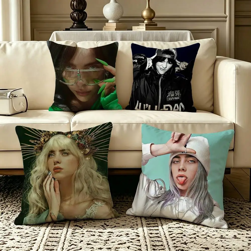 Dark Princess Billie Eilish  Pillow Case Square Double-Sided Sofa Cushion Cover Bedroom Bedside Pillow