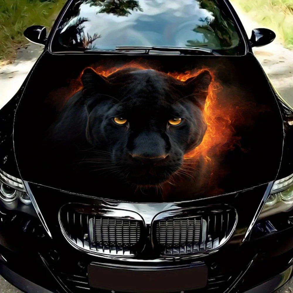 

Black Panther Car Hood Decal Sticker - Durable PVC Vinyl Protective Film, Ideal Gift For Car Enthusiasts, Car Decoration | Reali