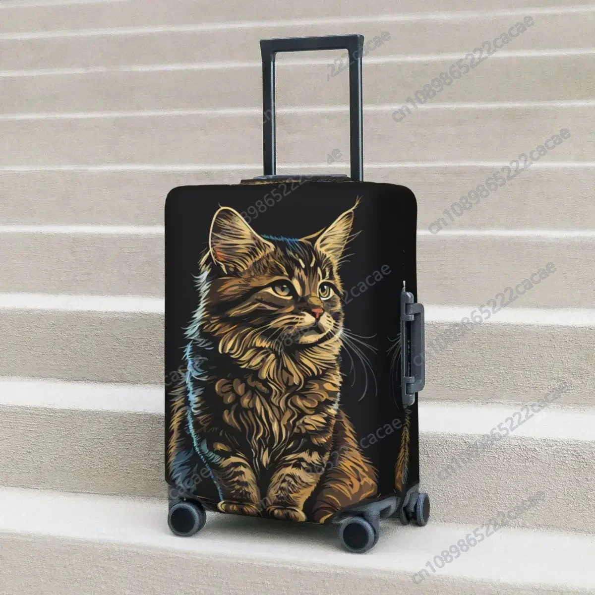 

American Bobtail Cat Suitcase Cover Cute Animal Flight Business Elastic Luggage Case Protection