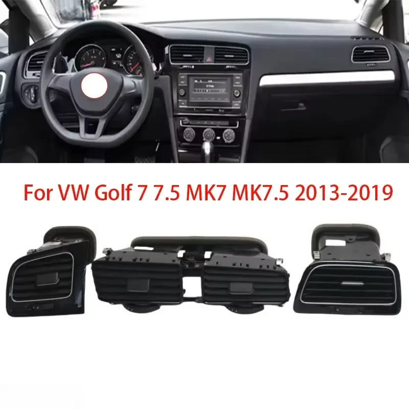 Car Front Dashboard Central A/C Air Vent Frame Trim for VW Golf 7 7.5 MK7 MK7.5 2013-2019 Air Conditioning Outlet Cover Decor