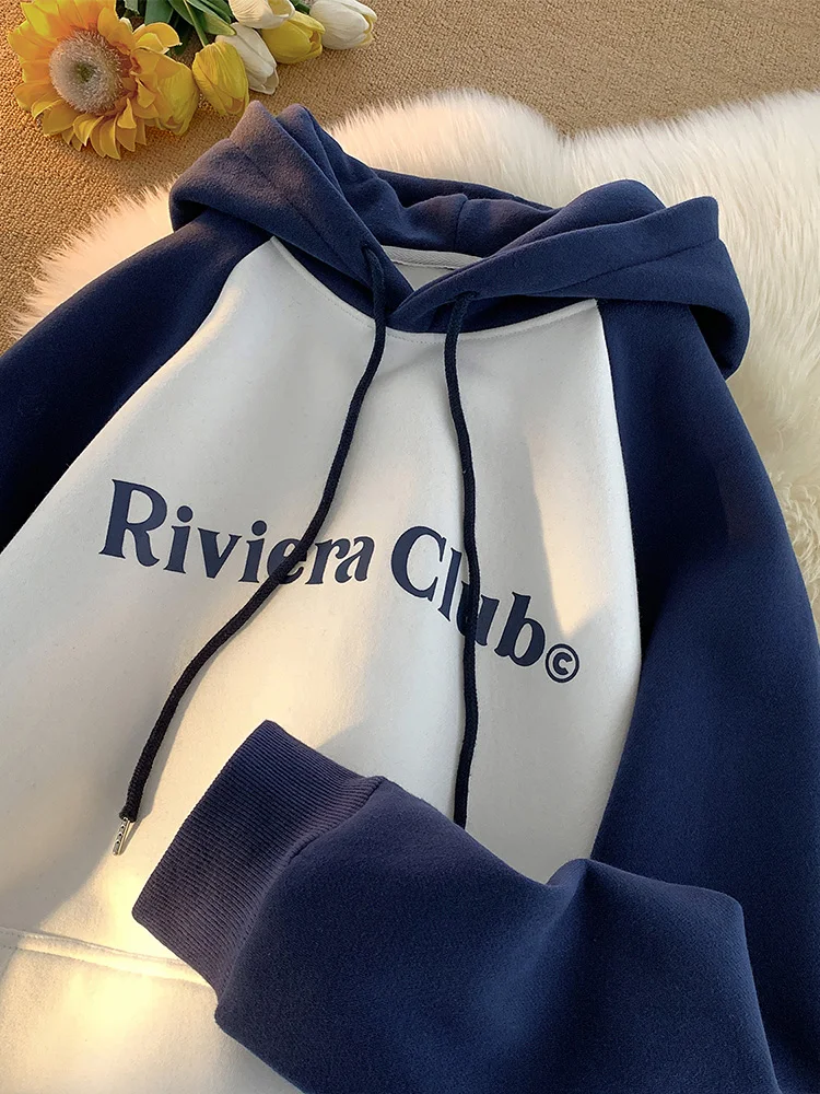 

Hip Hop American Retro Patchwork Color Blo Men's Sweatirt Spring Autumn Long Sve Inner Wear Trendy Streetwear Brand