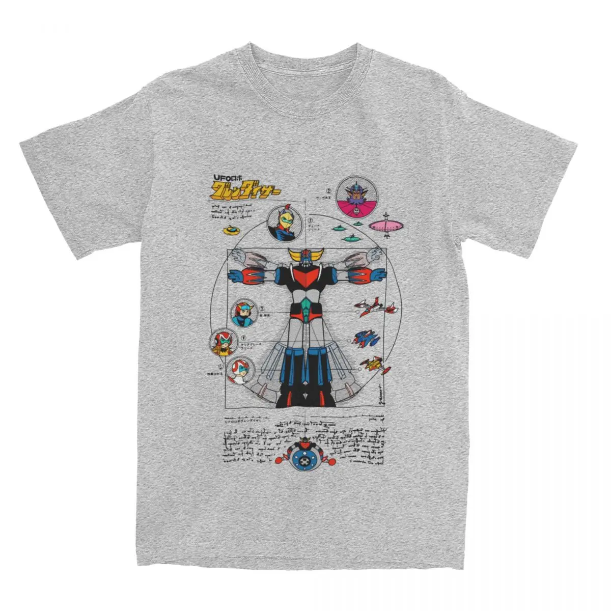 Novelty UFO Robot Grendizer Goldorak T Shirt Men Women O Neck Cotton Goldrake Japan Robots Theme Tee Shirt Vintage Cartoon Merch