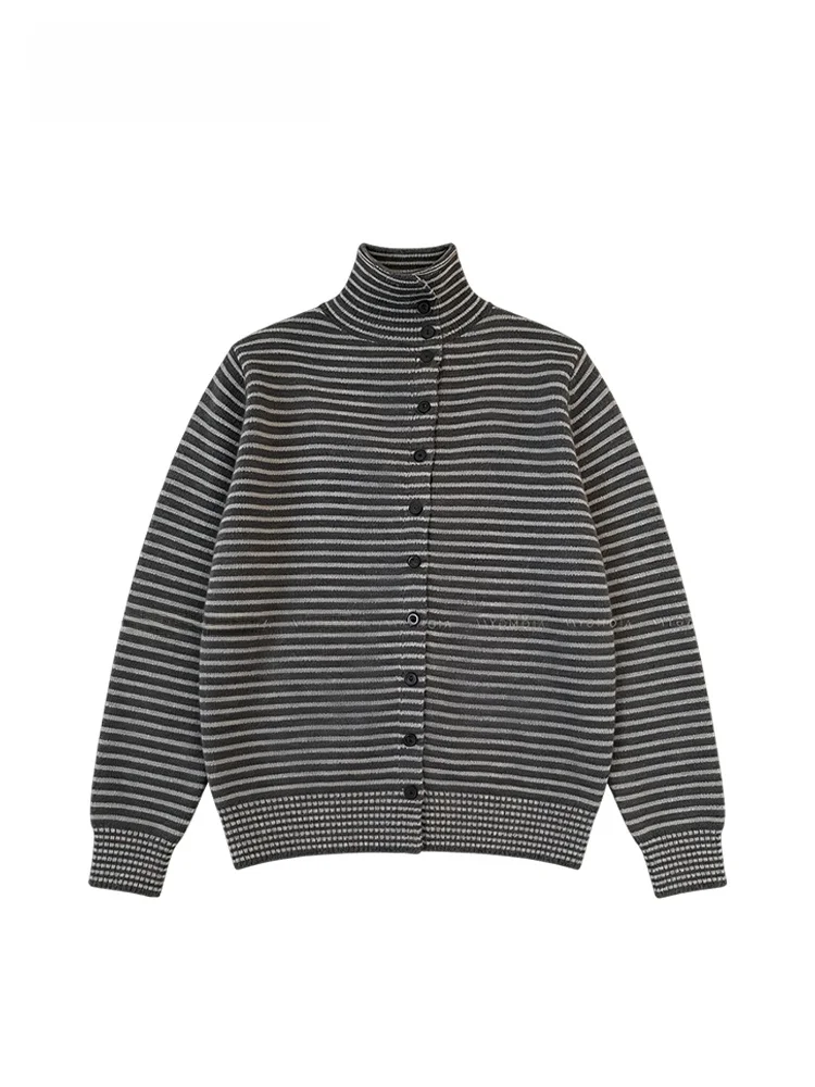 

plus Size Women's Knitwear Casual Striped Casual Vintage Sle plus Size Cover up Top for Autumn Winter Faion plus Size