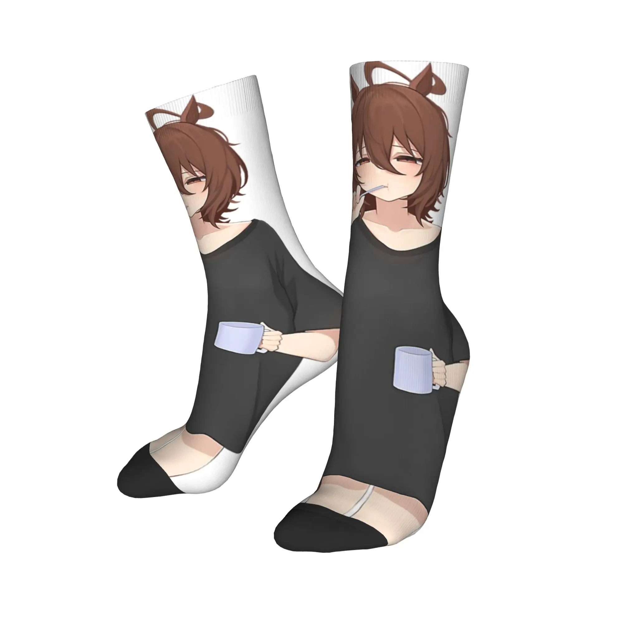 

Agnes Tachyon Umamusume Socks Men Women Polyester Casual Socks Hip Hop Spring Summer Autumn Winter Middle Tube Socks Gifts