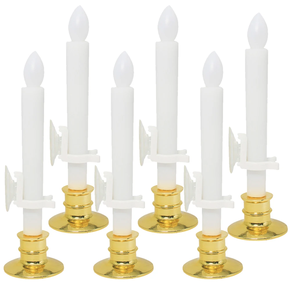 

6pcs Candles Realistic Flameless Christmas Tealights Warm Light Decorations for Home Christmas Lamp For Party Party