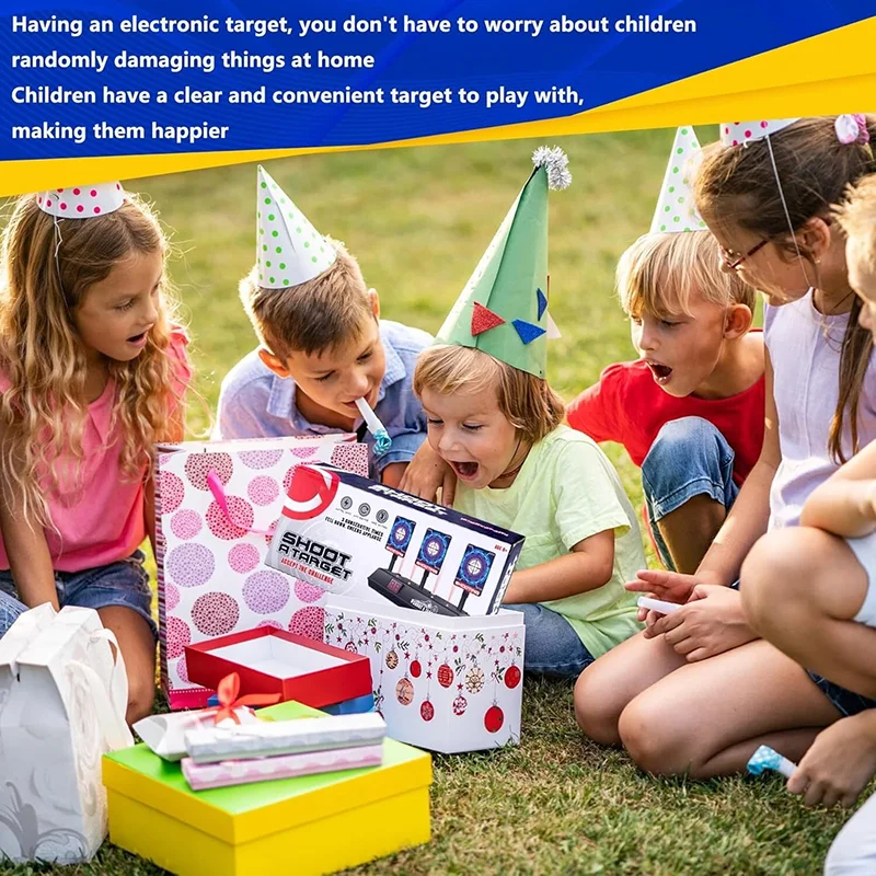 Alvo de tiro eletrônico pontuação alvos digitais de reinicialização automática compatíveis com armas Nerf brinquedos