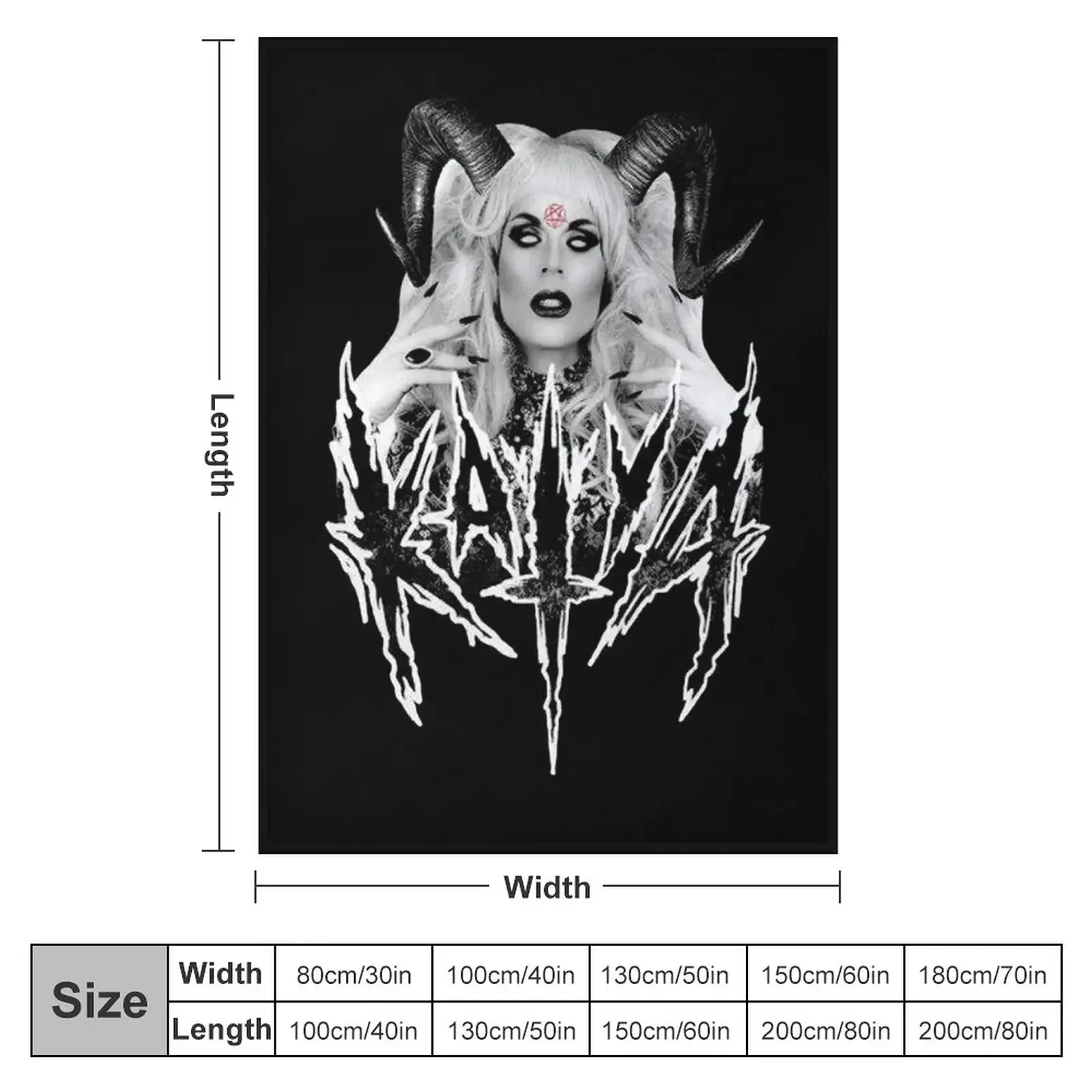 Katya-Black-Metal-Satan Throw Blanket Luxury Throw Soft Plush Plaid Fashion Sofas Blankets