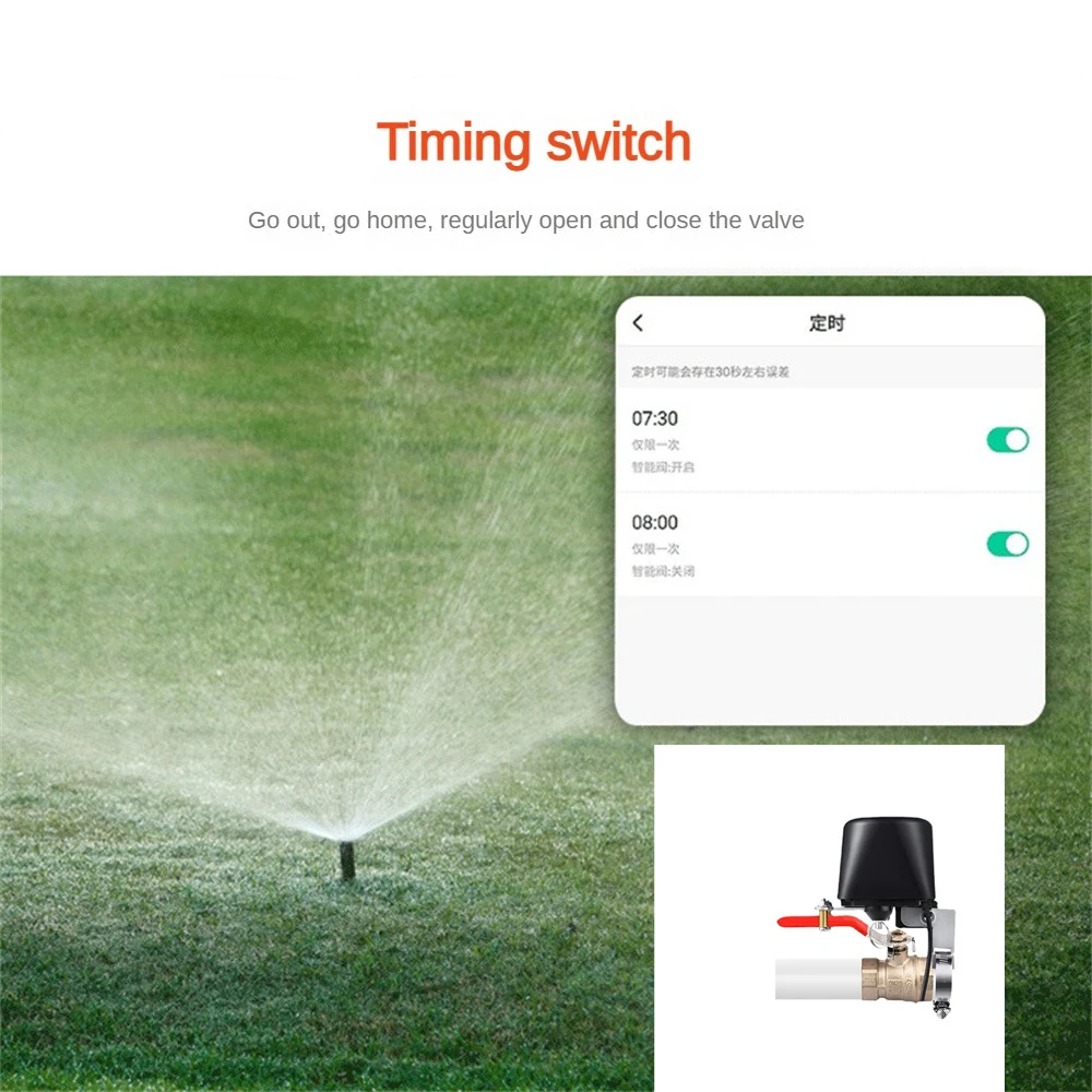 Tuya Smart Valve Manipulator, Gás Água Timing, vida inteligente, controle remoto, Trabalhar com Alexa, Casa