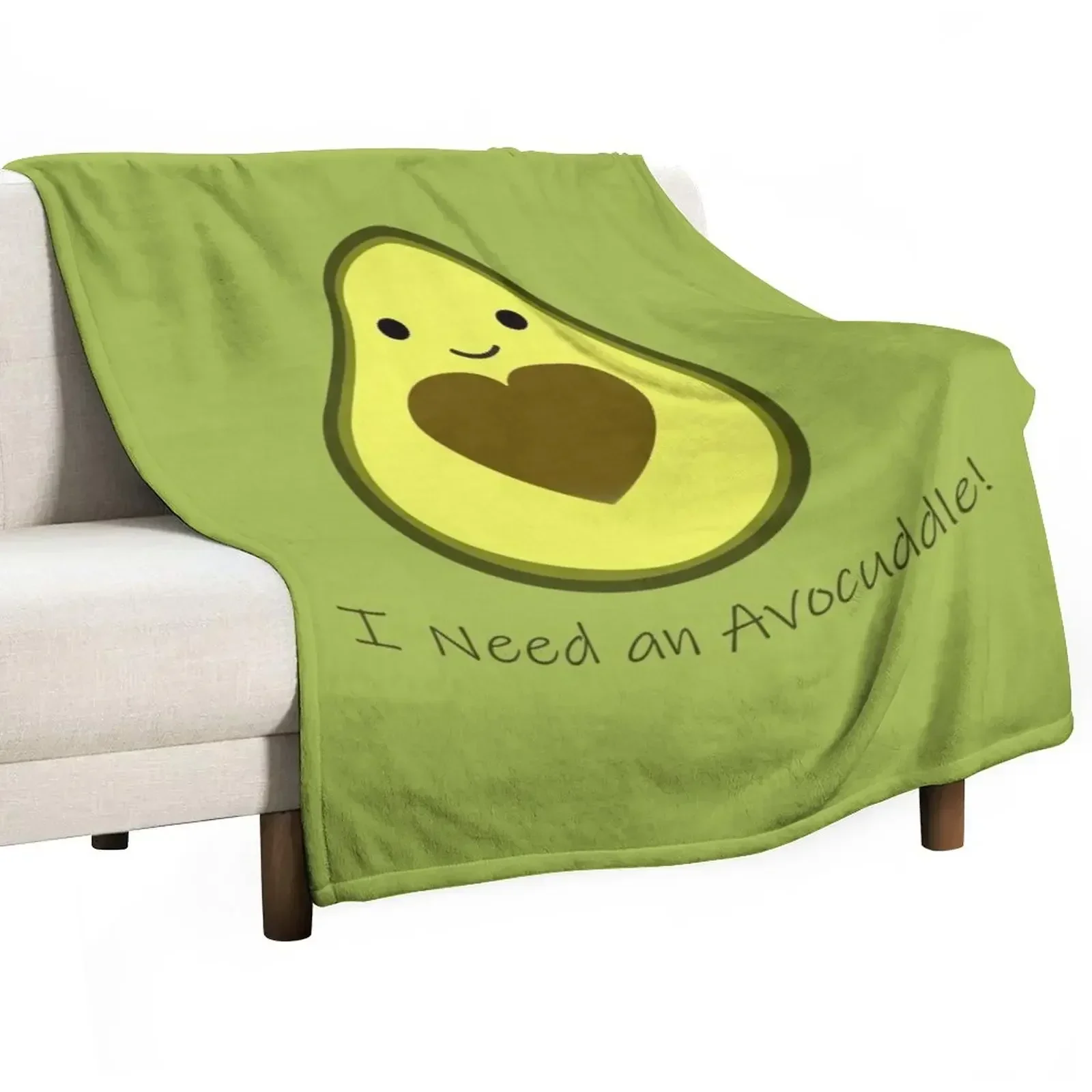 

I Need an Avocuddle Cute Kawaii Avocado Throw Blanket For Sofa Thin Softest christmas gifts Blankets