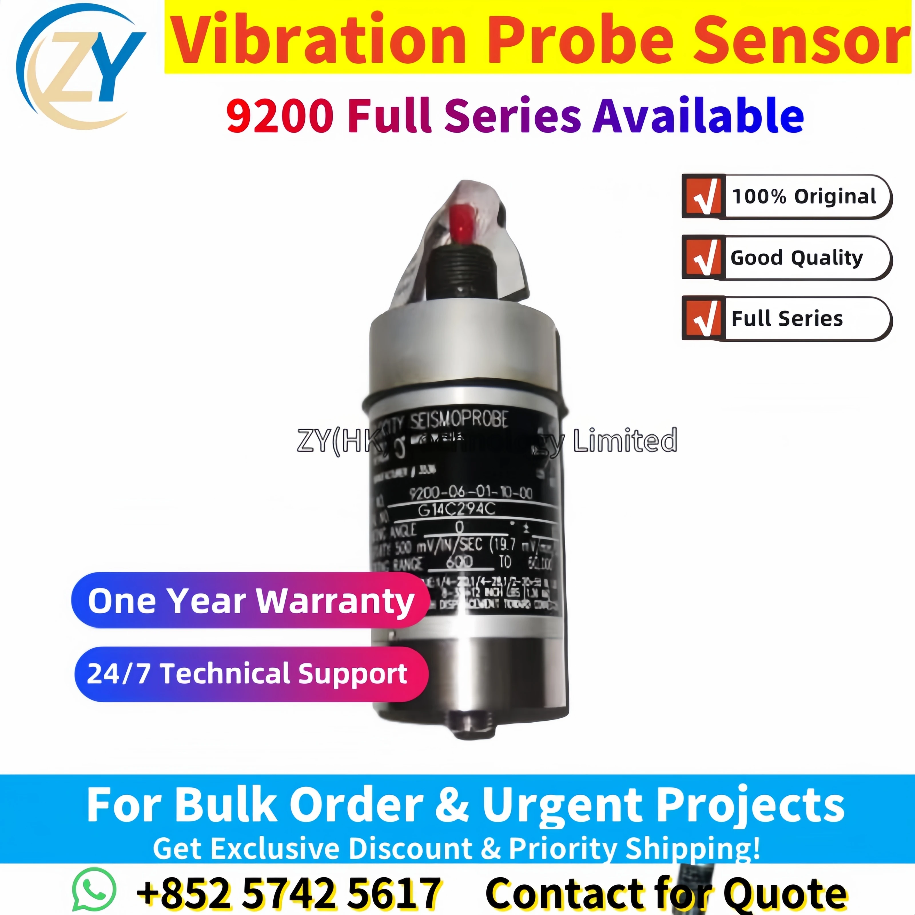 Genuine Bently 9200-01-07-01-05 9200 Series 9200-01 Vibration Probe Sensor Industrial Monitoring In Stock