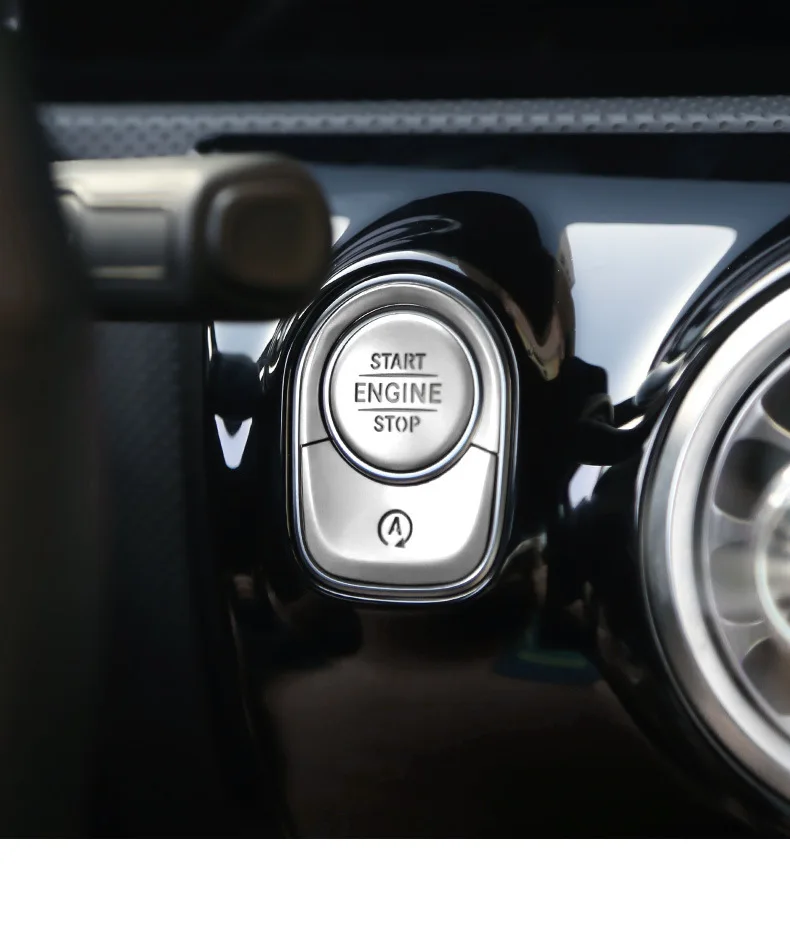 1pc Car ONE-CLICK Start Buttons Protective Cover Decoration for Mercedes Benz GLB200 GLA CLA A-Class A180L A200L Accessories view 6