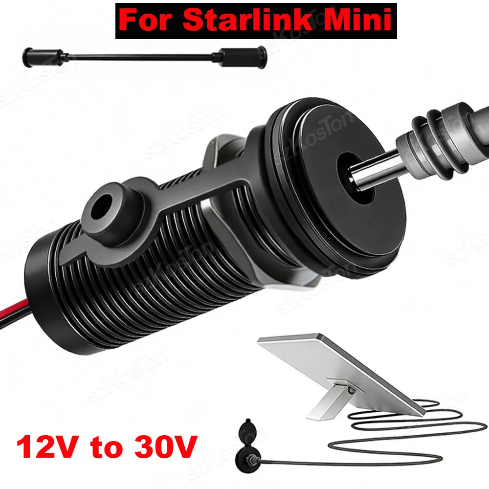 For Starlink Mini DC 12V to 30V Step Up Converter Power Adapter Recessed Mount For StarLink Mini Accessories RV Boat Camper