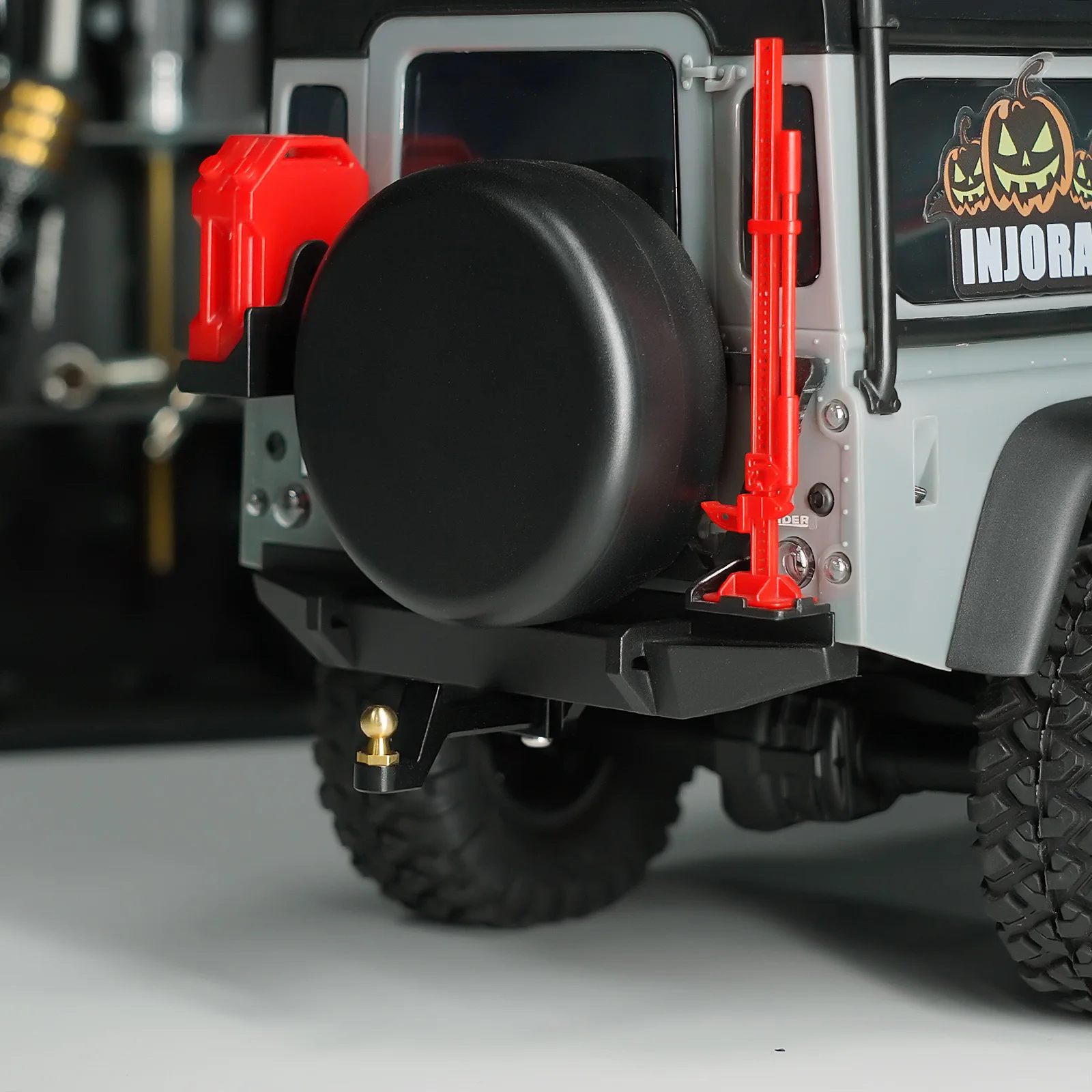 INJORA Adjustable Aluminum Drop Hitch Receiver for 1/18 RC Crawler TRX4M Upgrade