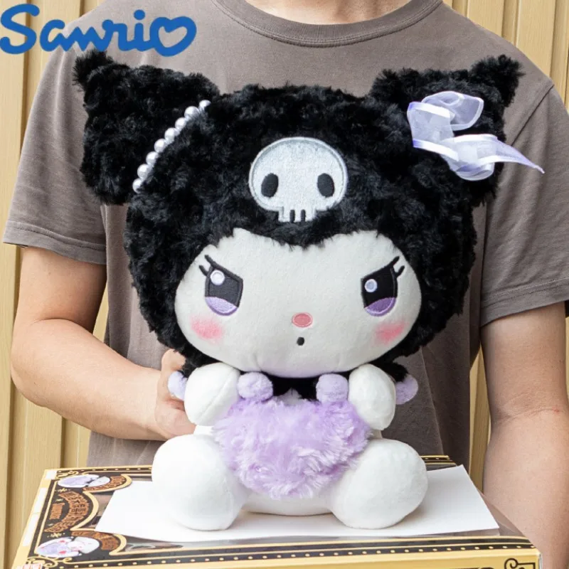 

New Sanrio Soft Plush Doll Kuromi Surprise Gift Series Black And Purple Sitting Posture Room Decoration Toy Kawaii Children Gift