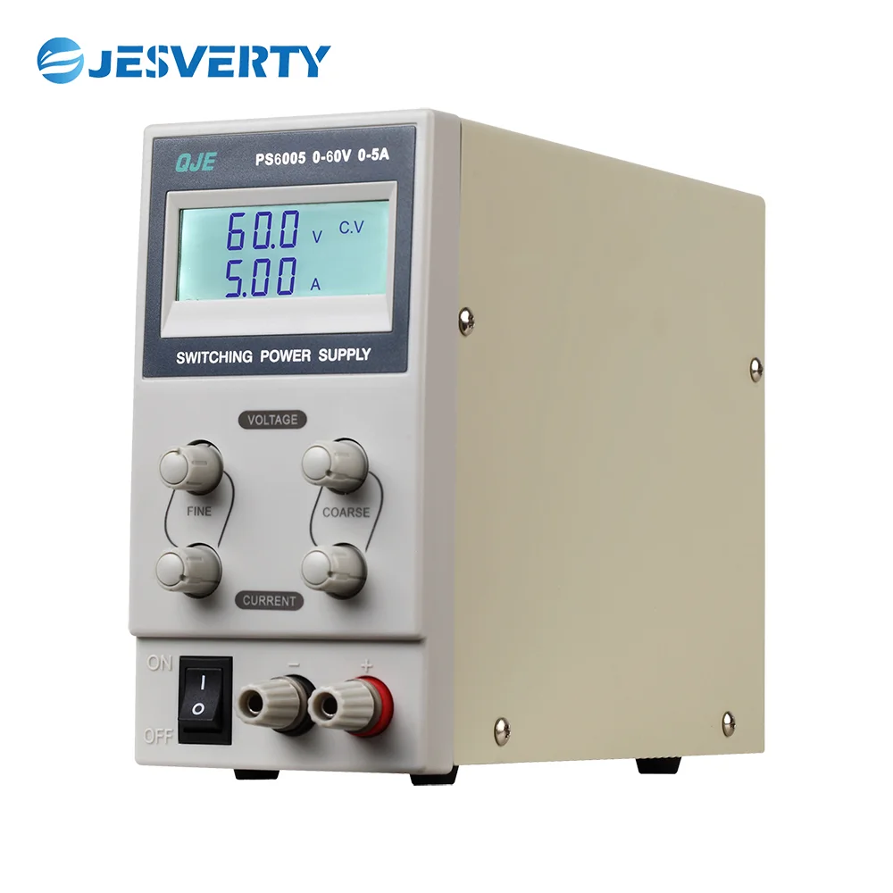 PS6005 0-60V 0-5A 300W Switching DC Regulated Bench Power Supply Variable DC Power with Encoder Knob and Three-Digit Display