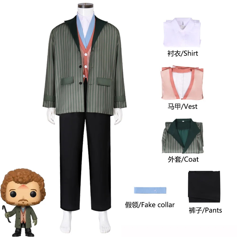 

Anime Marv Cosplay Costume Thief Marv Suit Uniform Coat Vest Pants Set Party Roleplay Halloween Outfit for Man