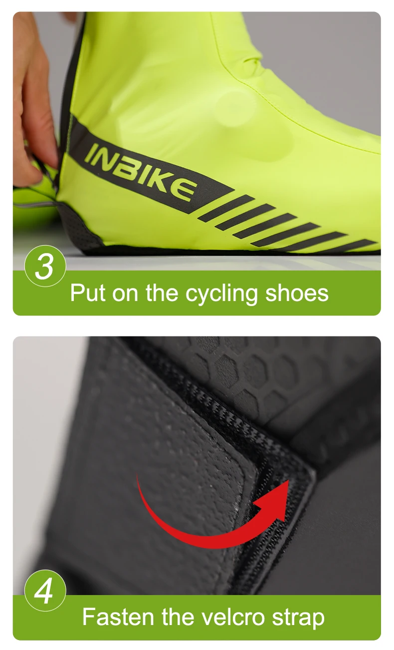 INBIKE Professionelle Fahrrad-Überschuhe für den Winter, wasserdicht, winddicht, mit Fleece-Futter für Rennrad-Mountainbike-Ausrüstung – Detail 12