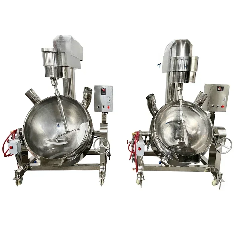 Hot selling and popular Stainless Steel Gas Heating Steam  Electric  Cooking Mixer Tilting Jacket Kettle For Food