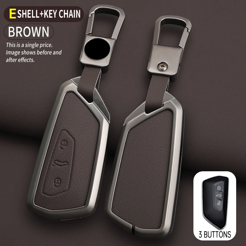

Alloy Car Key Case Cover for VW Volkswagen Golf 7 8 Git MK8 ID.3 ID.4 Cupra Formentor Skoda Octavia A8 SEAT Leon MK4 2020 2021