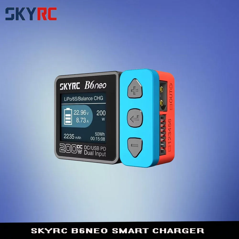 SKYRC B6neo Smart Charger LiPo Balance Charger Scaricatore DC200W PD80W Per RC Auto Barche Aerei Droni Utenti