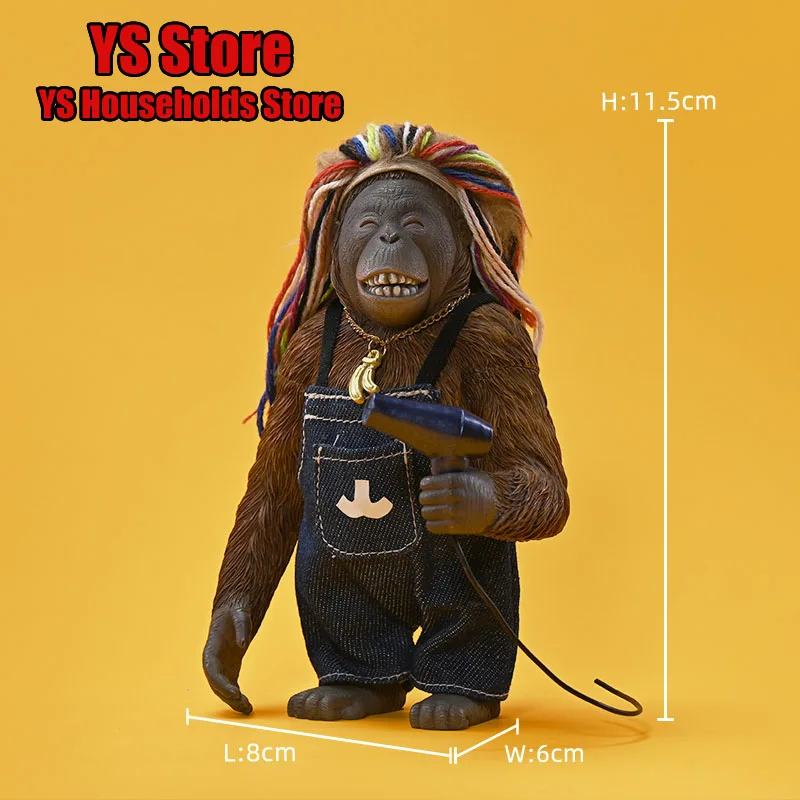 

JXK JXK189 1/6 Scale Bornean Orangutan Animal Model Home Ornament Toys Detachable Clothes Design 11.5cm High Soldier Gift