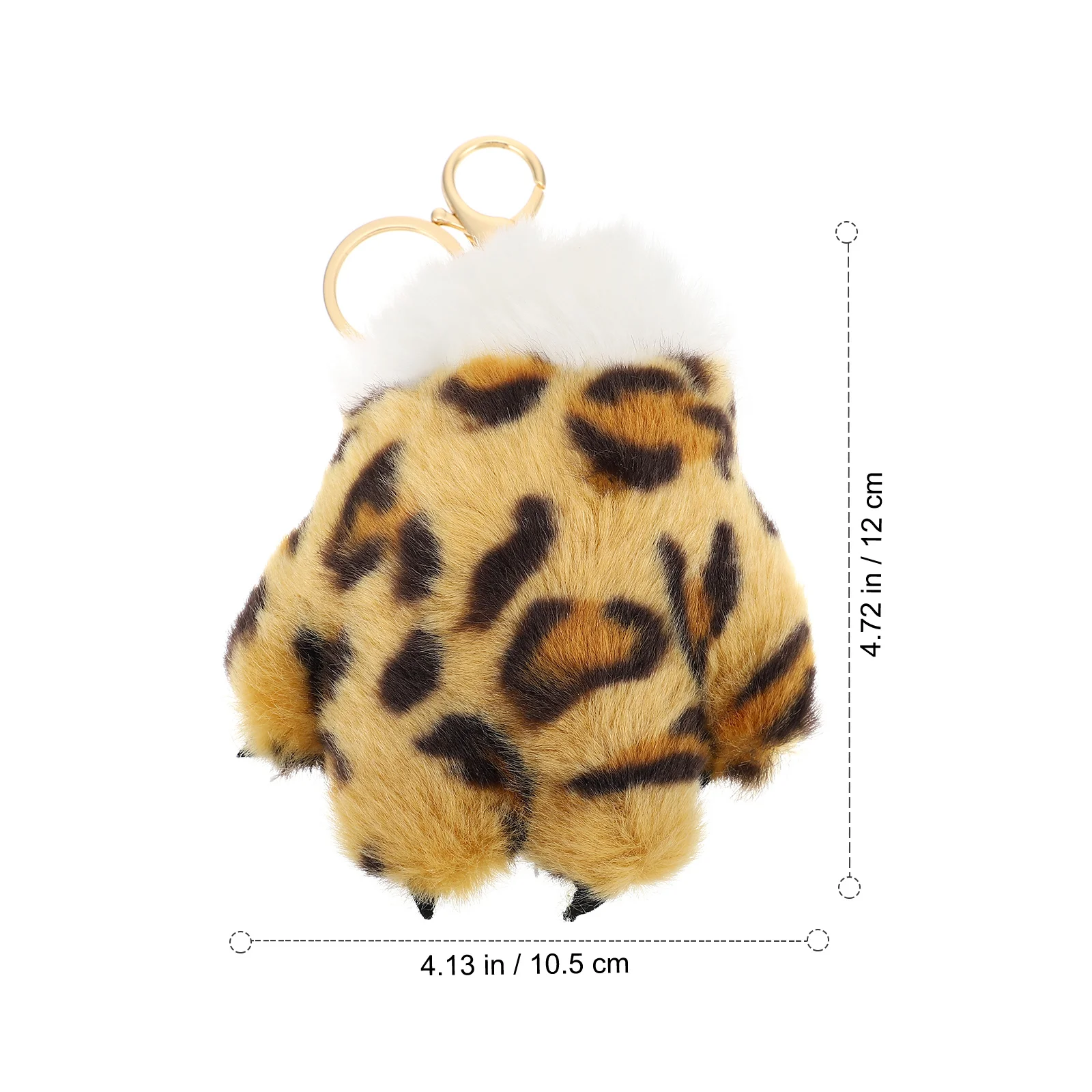 Porte-clés patte d'animal, 1 pièce, pendentif griffes simulées mignonnes pour chambre d'enfants, décor suspendu, joli pendentif griffe en peluche de tigre de dessin animé
