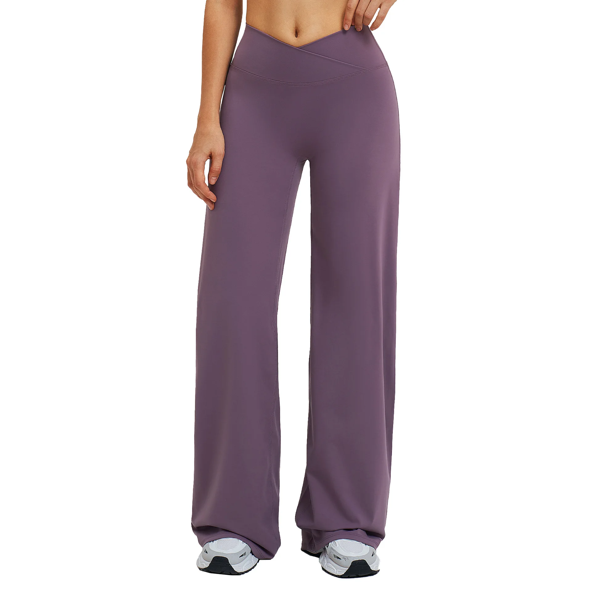 

Maxdutti Woolen Casual Wide Leg Pants With Crossed Waist And Loose Fit Outdoor Running And Sports Wide Leg Pants