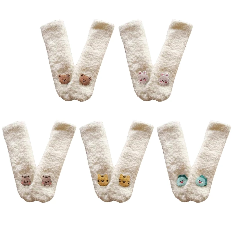 

RIRI Baby Socks Thicken Floor Socks Boys Girls Unisex AntiSlip Winter Socks Cartoon Indoor First Walker Socks for Kids 0-8Y