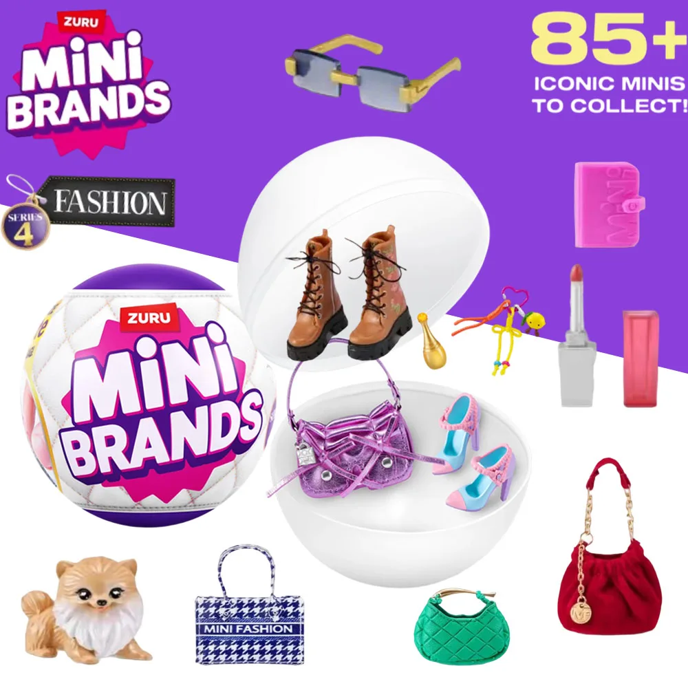 

Zuru Mini Brand 5 SeriesFashion Series 4 Collectable Blind Box Capsule Sphere Fashion Bag Shoes and Accessories Children's Toys
